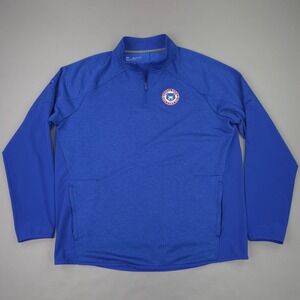 South Bend Cubs Jacket Mens 2XL Blue Minor League Baseball Under Armour 1/4 Zip
